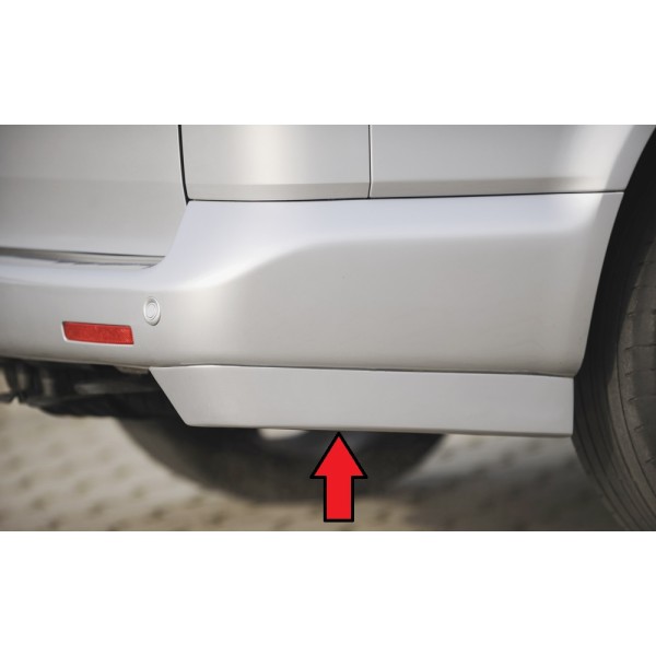 Rieger spoiler pod zadní nárazník pro Volkswagen T5 bus  vč. faceliftu r.v. 04/03-08/09, 09/09-, plast ABS bez povrchové úpravy, pravý