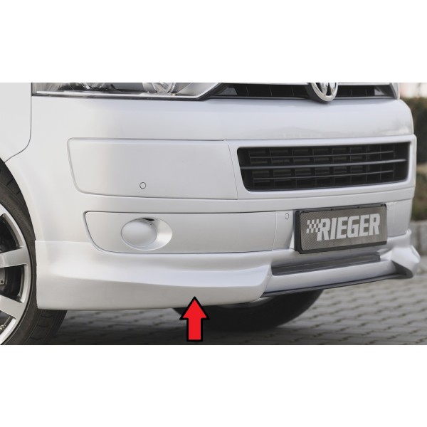 Rieger spoiler pod přední nárazník pro Volkswagen T5 bus  po faceliftu, r.v. 09/09-, plast ABS bez povrchové úpravy