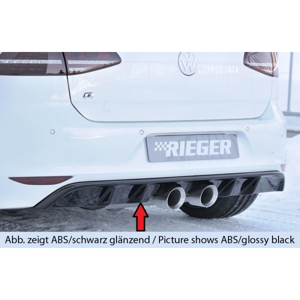 Rieger vložka zadního nárazníku pro Volkswagen Golf 7 R 3-dvéř., 5-dvéř. před faceliftem, plast ABS bez povrchové úpravy