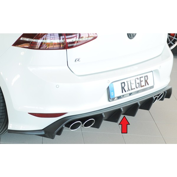 Rieger vložka zadního nárazníku pro Volkswagen Golf 7 R-Line 3-dvéř., plast ABS bez povrchové úpravy