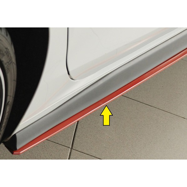 Rieger spoiler pod boční práh mont. strana pravá pro Volkswagen Golf 8 GTI Clubsport 5-dvéř., r.v. 10/20-, plast ABS bez povrchové úpravy, pro orig. boční prahy