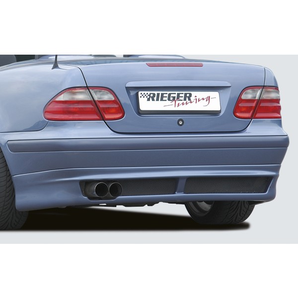 Rieger spoiler pod zadní nárazník pro Mercedes CLK W208 kabriolet, kupé, plast ABS bez povrchové úpravy