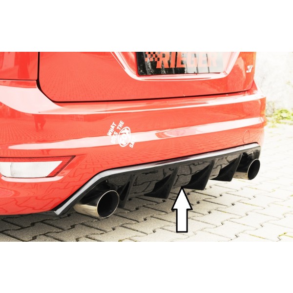 Rieger vložka zadního nárazníku (GBL-34158) pro Ford Focus 2 ST 3-dvéř., 5-dvéř. po faceliftu, plast ABS lakovaný do černé lesklé barvy
