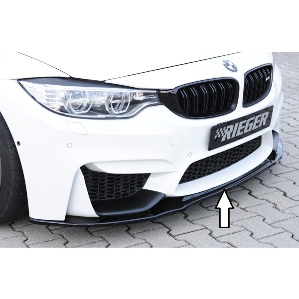 Rieger lipa pod přední nárazník pro BMW řada 3 F80 M3 sedan, 01/14-, plast ABS lakovaný do černé lesklé barvy