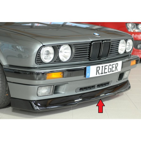 Rieger spoiler pod přední nárazník (GBL-38011) pro BMW řada 3 E30 kabriolet, plast ABS lakovaný do černé lesklé barvy