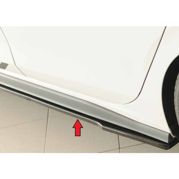 Rieger spoiler pod boční práh mont. strana levá pro Volkswagen Golf 8 GTI Clubsport 5-dvéř., 10/20-, plast ABS lakovaný do černé lesklé barvy