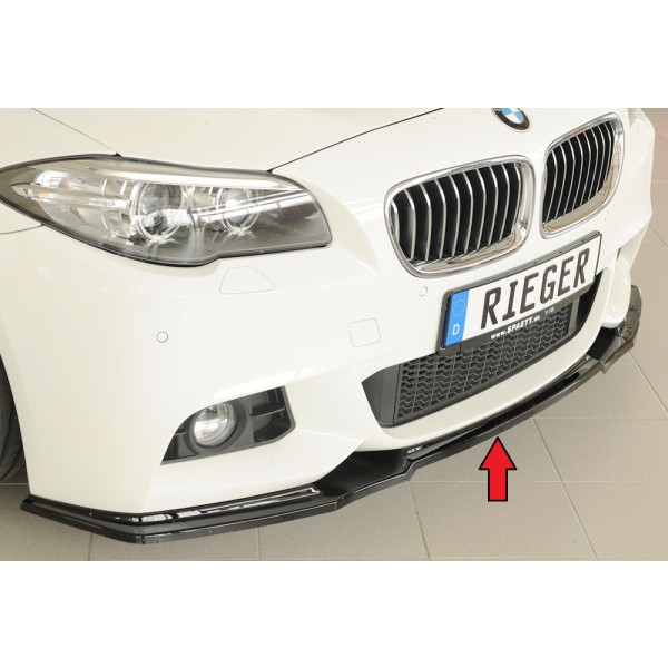Rieger lipa pod přední nárazník pro BMW řada 5 F11 touring, 09/10-06/13, plast ABS lakovaný do černé lesklé barvy