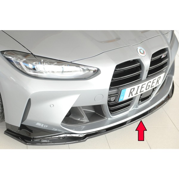 Rieger lipa pod přední nárazník pro BMW řada 4 G83 M4 kabriolet, 06/21-, plast ABS lakovaný do černé lesklé barvy