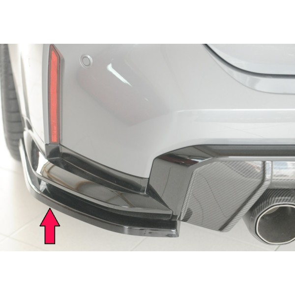 Rieger spoiler pod zadní nárazník na levé straně pro BMW řada 3 G81 M3 touring r.v. 07/22-, plast ABS lakovaný do černé lesklé barvy