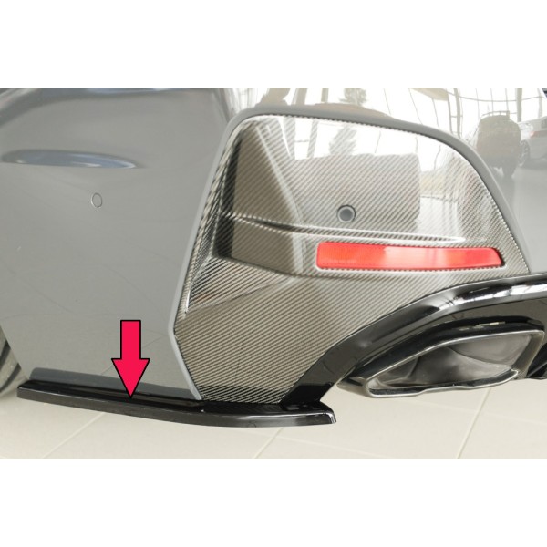 Rieger spoiler pod zadní nárazník na levé straně pro BMW i4 G26 G4C gran coupe (5-dvéř.) r.v. 11/21-, plast ABS lakovaný do černé lesklé barvy