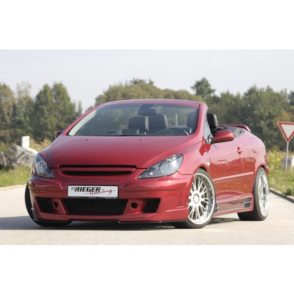 Rieger boční práh mont. strana pravá pro Peugeot 307 convertible CC, sedan vč. faceliftu, r.v. 04/01-04/05, 05-05-, plast ABS s povrchovou úpravou Carbon-Look, s prolisem, s prolisem a dvěma výřezy