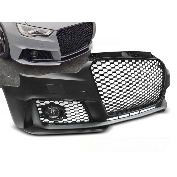 AUDI A3 12-16 RS3 STYLE GLOSSY BLACK - přední nárazník
