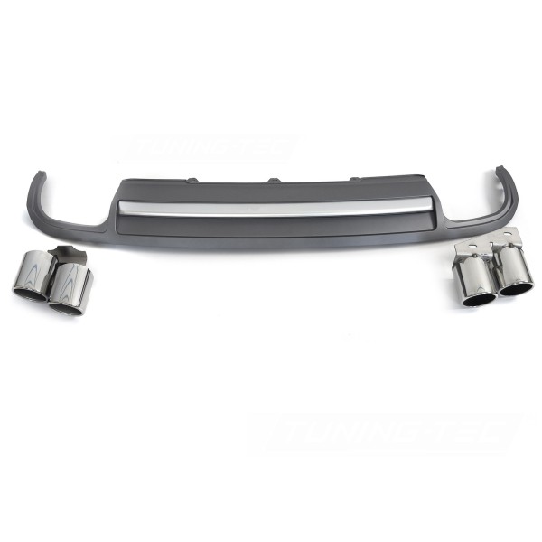 Audi A4 B8 2008-2011 - difuzor zadního nárazníku SPORT S STYLE silver