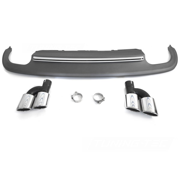 Audi A5 8F/8T 2011-2016 - difuzor zadního nárazníku SPORT S STYLE stříbrný