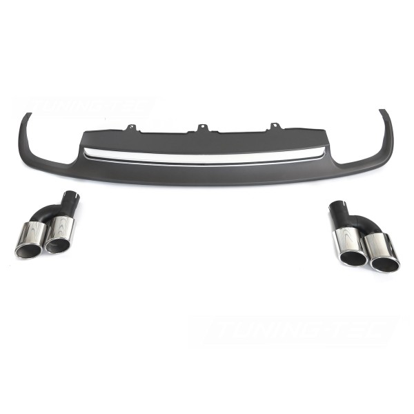 Audi A6 C7 2011-2014 - difuzor zadního nárazníku SPORT S STYLE silver