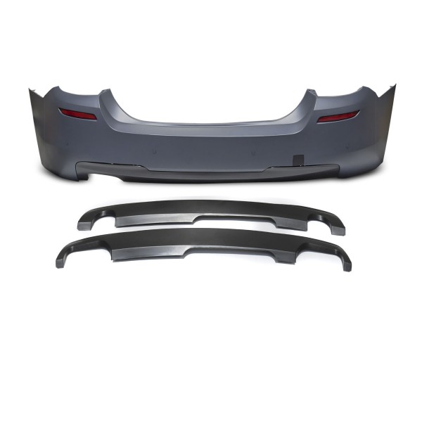 BMW F10 2010-2016 - Zadní nárazník SPORT STYL PDC s 3x difuzorem