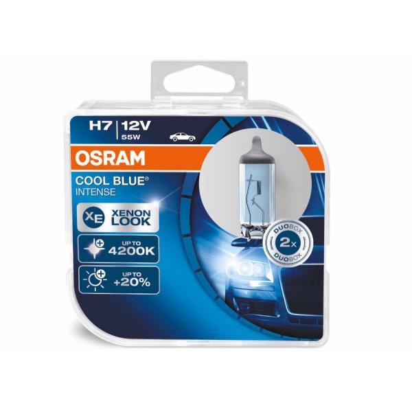 Žárovky Osram Cool Blue Intense H7 - studená bílá barva světla