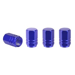 Hliníkové čepičky na ventilky modré 4ks