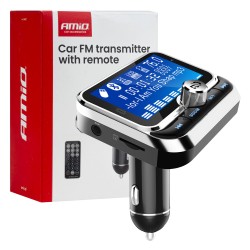 FM transmitter s ovladačem a 2x USB-A 12/24V