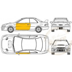Subaru Impreza 97-00 - Laminátové dveře (pravé přední)