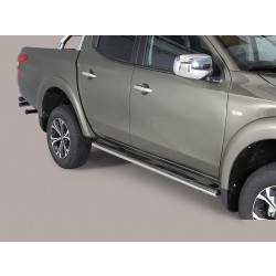 oválné boční nášlapy Misutonida se stupátky pro Fiat Fullback doublecab, od r.v. 2016- , nerezové, 95x60mm