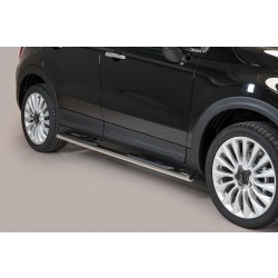 oválné boční nášlapy Misutonida se stupátky pro Fiat 500 X, od r.v. 2015- , nerezové, 95x60mm