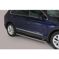 oválné boční nášlapy Misutonida se stupátky pro Volkswagen Tiguan II, od r.v. 2016-> , nerezové, 95x60mm