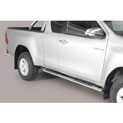 oválné boční nášlapy Misutonida se stupátky pro Toyota Hilux VIII extra cab, od r.v. 2016-> , nerezové, 95x60mm