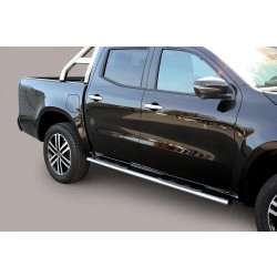 oválné boční nášlapy Misutonida se stupátky pro Mercedes X Class, od r.v. 2017-> , nerezové, 95x60mm
