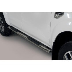 oválné boční nášlapy Misutonida se stupátky pro Renault Alaskan, od r.v. 2017-> , nerezové, 95x60mm