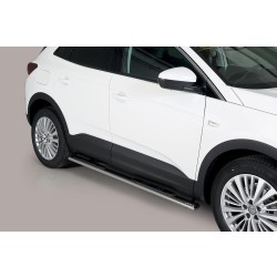 oválné boční nášlapy Misutonida se stupátky pro Opel Grandland X, od r.v. 2018-> , nerezové, 95x60mm