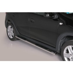 oválné boční nášlapy Misutonida se stupátky pro Dacia Sandero Stepway, r.v. 2013-2019 , nerezové, 95x60mm