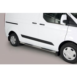 oválné boční nášlapy Misutonida se stupátky pro Ford Transit Custom / Trail L1 - rozvor: 2933mm, od r.v. 2013-> / 2018-> / 2021-> , nerezové, 95x60mm