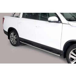 oválné boční nášlapy Misutonida se stupátky pro Ssangyong Musso, od r.v. 2018-> , nerezové, 95x60mm