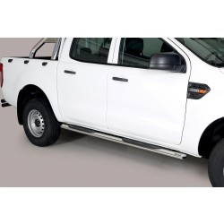 oválné boční nášlapy Misutonida se stupátky pro Ford Ranger / Ranger II P703, od r.v. 2012- / 2015- /2019- / 2022- , nerezové, 95x60mm
