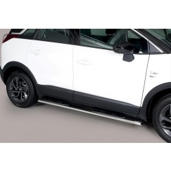 oválné boční nášlapy Misutonida se stupátky pro Opel Crossland X, od r.v. 2017- , nerezové, 95x60mm