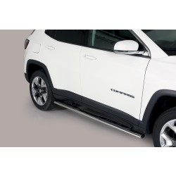oválné boční nášlapy Misutonida se stupátky pro JEEP Compass II, od r.v. 2017-> , nerezové, 95x60mm