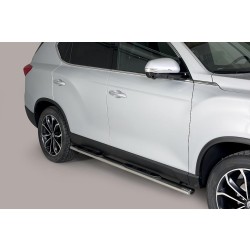 oválné boční nášlapy Misutonida se stupátky pro SsangYong Rexton II Y400, od r.v. 2018->>, nerezové, 95x60mm