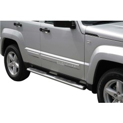 oválné boční nášlapy Misutonida se stupátky pro Jeep Cherokee, r.v. 2008-2013, nerezové, 95x60mm