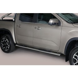 oválné boční nášlapy Misutonida se stupátky pro Volkswagen Amarok II doublecab, od r.v. 2022, nerezové, 95x60mm