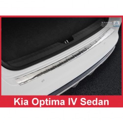 Ochranný panel zadního nárazníku nerez - KIA OPTIMA IV sedan 2016-