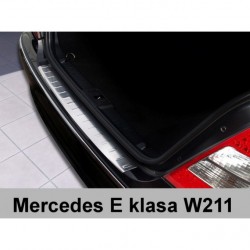Ochranný panel zadního nárazníku nerez - Mercedes Benz E W211 Sedan (03/2002 - 01/2009)