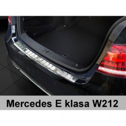 Ochranný panel zadního nárazníku nerez - Mercedes Benz E W212 Sedan Facelift (2013 - 2016)