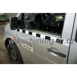 Mercedes Benz Vito/Viano W638 - nerez chrom okenní lišty OMSA LINE