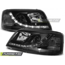 VW T5 03-09 - přední černá světla s LED svícením