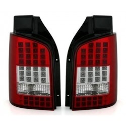 VW T5 (výklopné zadní dveře) - LED zadní čiré lampy RED/CLEAR