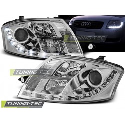 Audi TT 99-05 - přední chrom světla s LED svícením