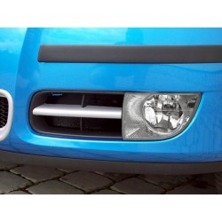 Škoda Fabia II - Lišty mlhových světel (hranatých) - ABS stříbrný matný