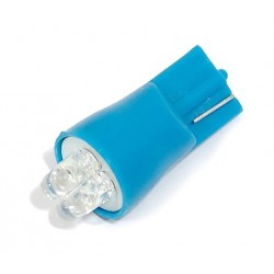 LED žárovky T10 - Modré 4 ledkové