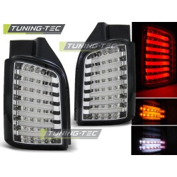 VW T5 03-09 / 10-15 - zadní LED světla černo chromová LED BAR